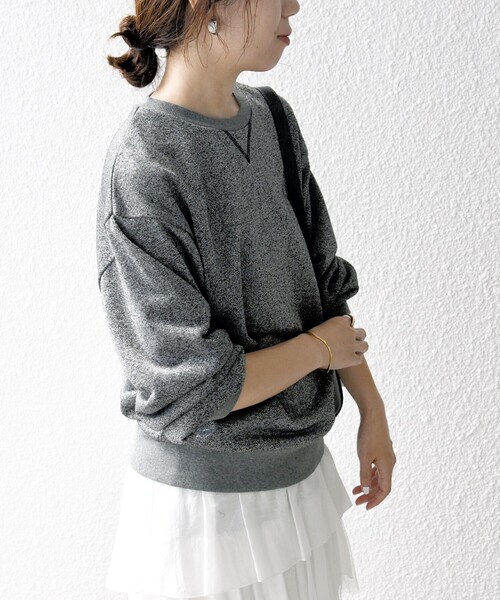 「SHIPS any」 長袖カットソー ONE SIZE チャコールグレー レディース