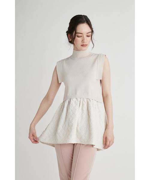 「CELFORD」 ノースリーブニット ONE SIZE ベージュ レディース