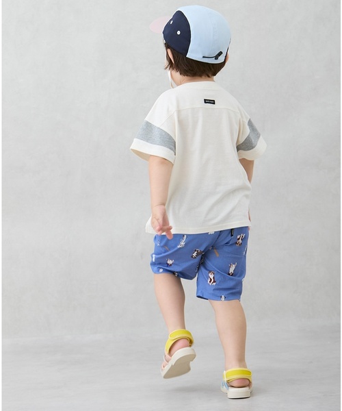 petit main ハーフパンツ パンツ 短パン 総柄ハーフパンツ キッズ 子供