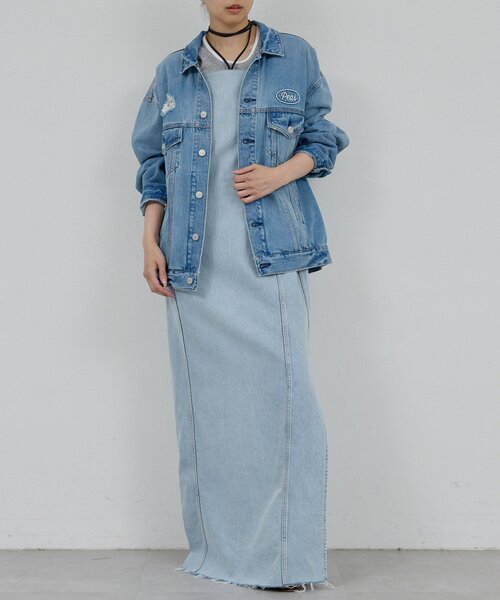 GALLARDAGALANTE PEASリメイクデニムドレス ワンピース GALLARDAGALANTE ワンピース 「PEAS」リメイクデニムドレス