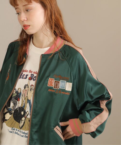 DOUBLE NAME（ダブルネーム） スカジャン FREE グリーン レディース