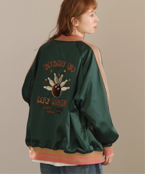 DOUBLE NAME（ダブルネーム） スカジャン FREE グリーン レディース