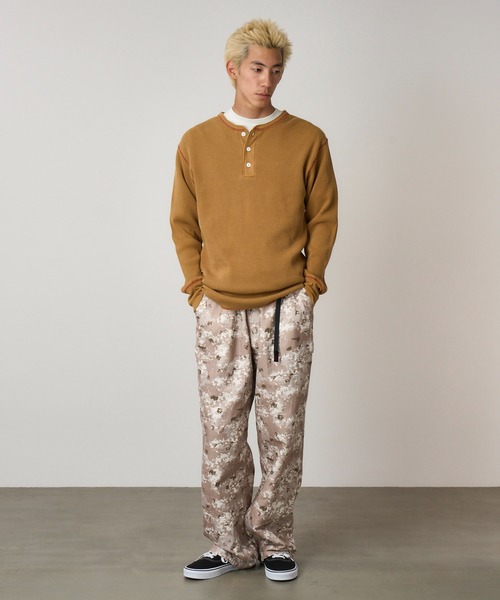 ワイパーHealthknit 別注ヘンリーネックTシャツ RELAXED FIT Healthknit（ヘルスニット） ヘンリーネック tシャツ Healthknit