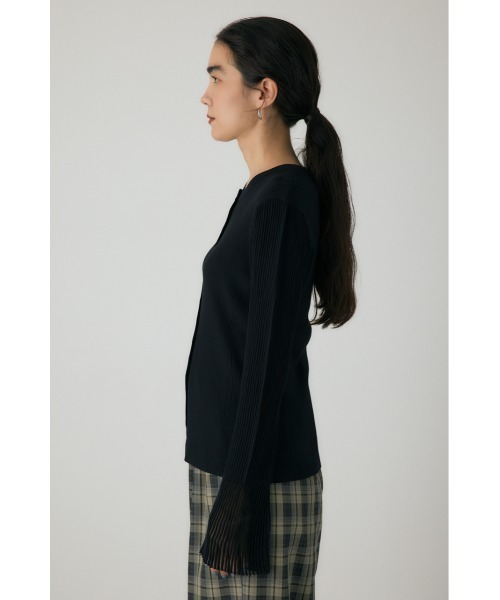 crie conforto カーディガン スリーブシアーリブカーディガン 冬服 