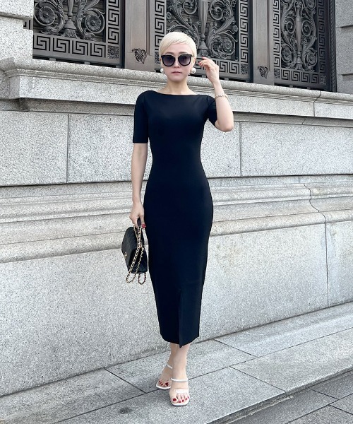 JENNE」 ニットワンピース MEDIUM ブルー レディース : ZOZOTOWN Yahoo