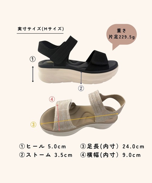 「Sugar Sugar」 フラットサンダル L ブラック レディース_画像5
