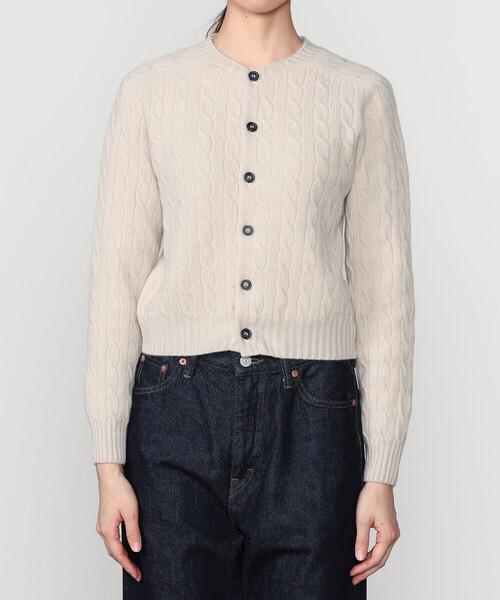 トップス MORRIS&SONS CABLE CREW NECK CARDIGAN 24 Morris & Sons（モリスアンドサンズ） カーディガン MORRIS ＆ SONS