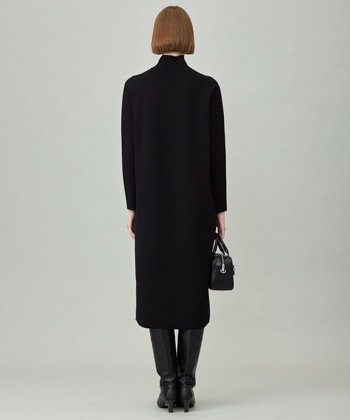 定価27,000円+税　未使用タグ付き　iCB ハイネックニットワンピース　XL ICB（アイシービー） ワンピース シルキーウールダブルフェイス