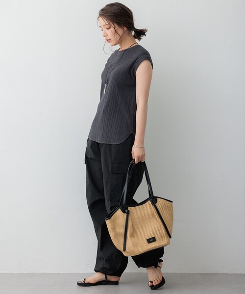 「23区」 「slow」半袖カットソー 32 ホワイト レディース_画像4