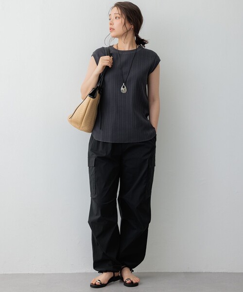 「23区」 「slow」半袖カットソー 32 ホワイト レディース_画像5