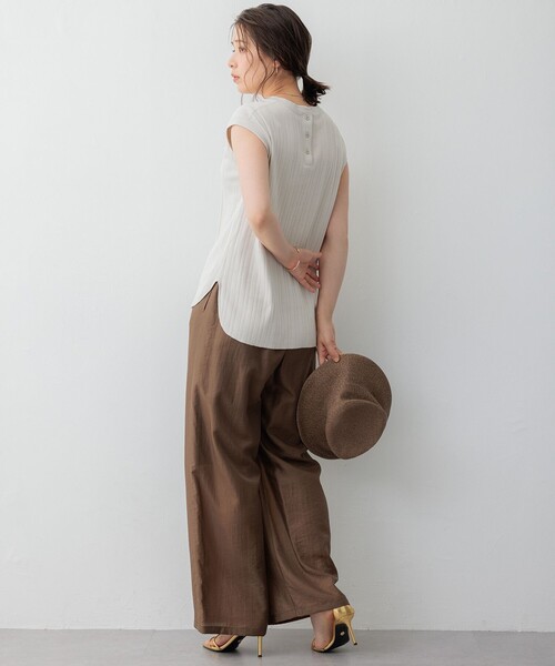 「23区」 「slow」半袖カットソー 32 ホワイト レディース_画像7