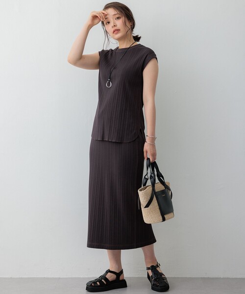 「23区」 「slow」半袖カットソー 32 ホワイト レディース_画像8