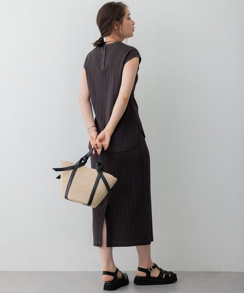 「23区」 「slow」半袖カットソー 32 ホワイト レディース_画像9