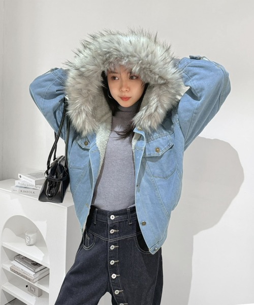 Jewelobe（ジュエローブ） ブルゾン アウター 「ファー取り外し可