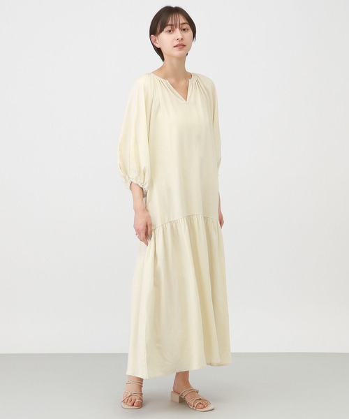 「A part by」 半袖ワンピース FREE アイボリー レディース_画像3