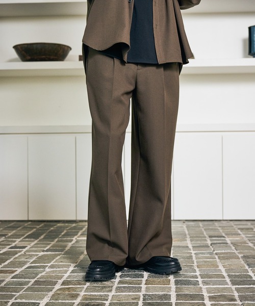 LAKOLE（ラコレ） パンツ 「セットアップ可」STR/PEバギーパンツ