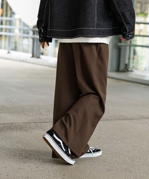 LAKOLE（ラコレ） パンツ 「セットアップ可」STR/PEバギーパンツ