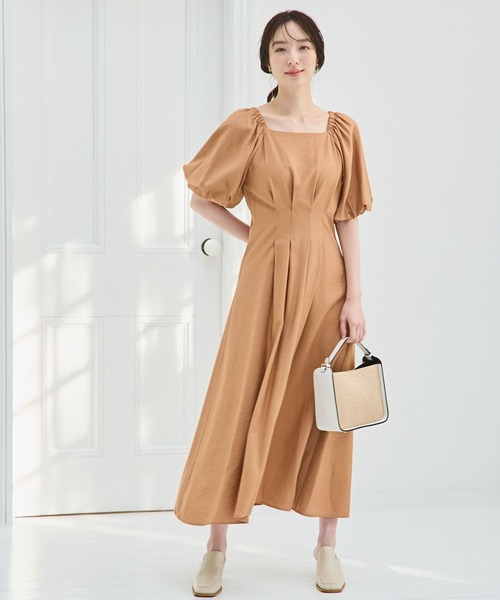 「Andemiu」 半袖ワンピース FREE オレンジ レディース_画像7