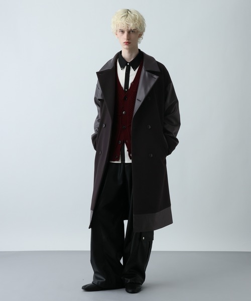 HARE トレンチコート Mサイズ HARE（ハレ） トレンチコート コート ダブルカラートレンチコート(HARE