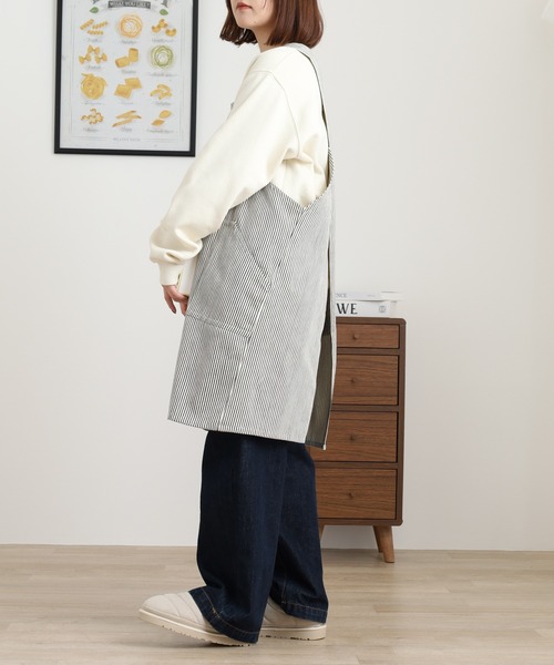l'atelier Nuuit（アトリエ ヌイ） エプロン ヒッコリー クロス