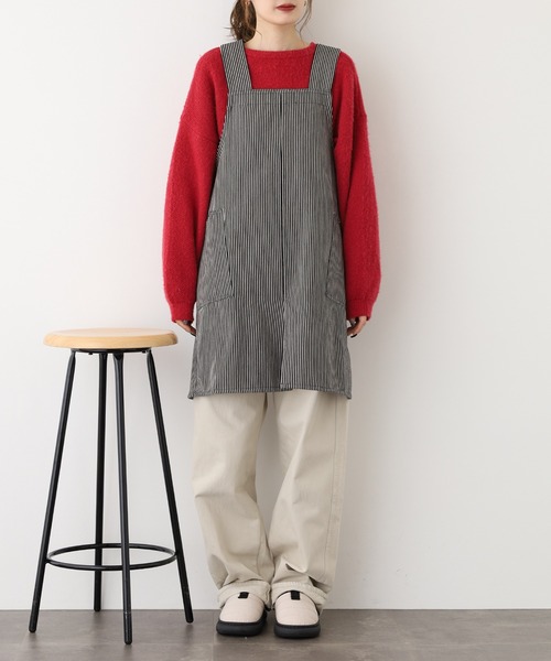 l'atelier Nuuit（アトリエ ヌイ） エプロン ヒッコリー クロス