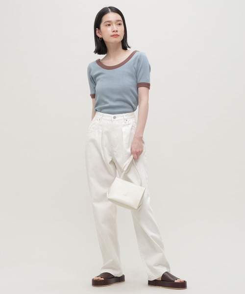 「PICCADILLY」 デニムパンツ M ホワイト レディース_画像4