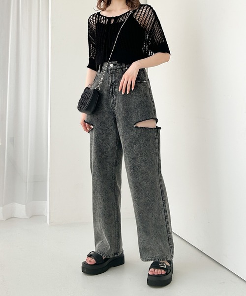 [Heather] Denim брюки M голубой женский 