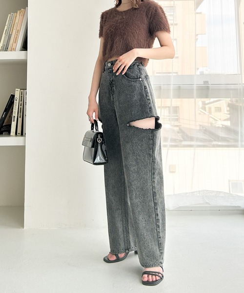 [Heather] Denim брюки M голубой женский 