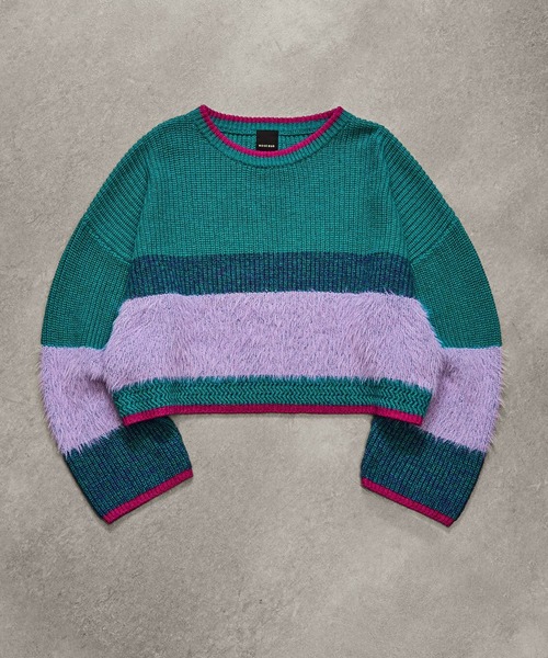 ROSE BUD（ローズバッド） ニット セーター CROPPED BLOKING KNIT