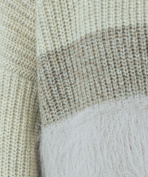 ROSE BUD（ローズバッド） ニット セーター CROPPED BLOKING KNIT