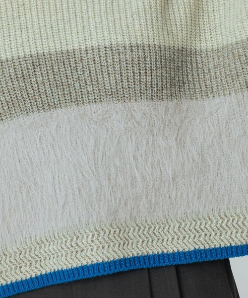 ニット+セーター ROSEBUD cropped broking knit ROSE BUD（ローズバッド） ニット セーター CROPPED BLOKING KNIT