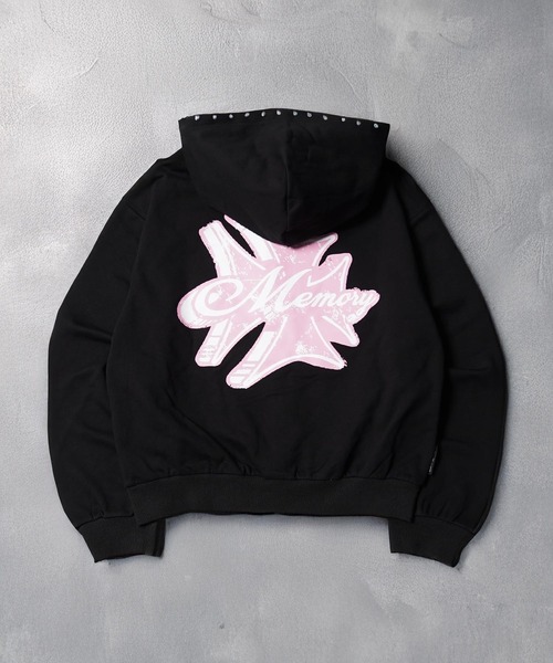 MEMORY パーカー 「MEMORY」ヘビーウェイト アイアンクロス ダブルZIP