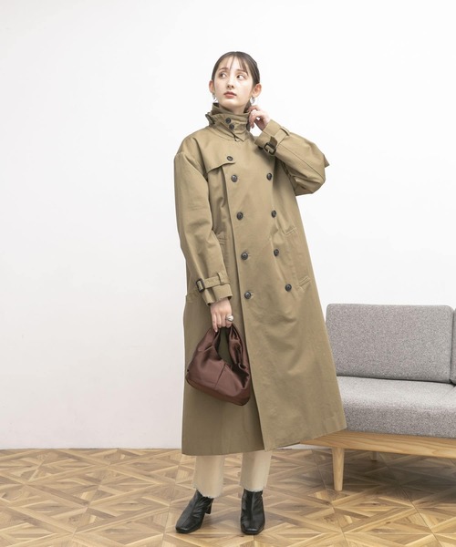 「UR Lab.」 トレンチコート MEDIUM ベージュ レディース_画像4