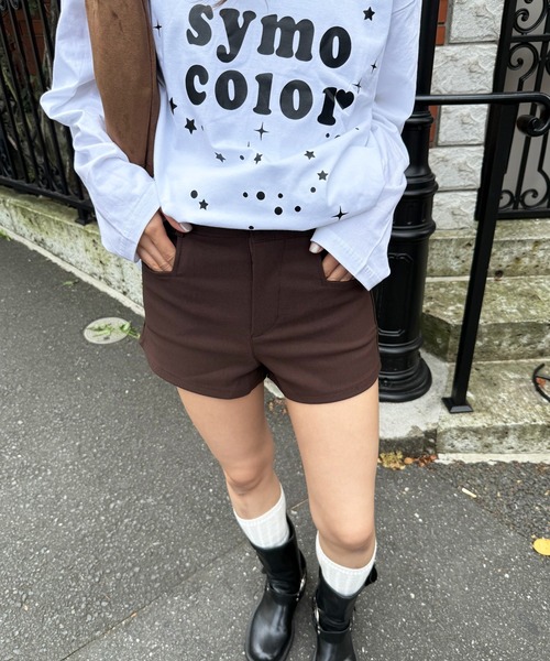 CERCA パンツ Chiina /Y2Kスリムフィットショートパンツ レディース