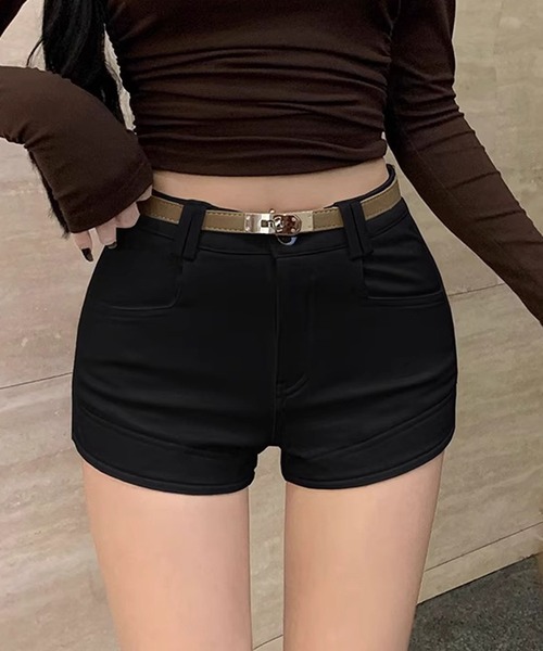 CERCA パンツ Chiina /Y2Kスリムフィットショートパンツ レディース