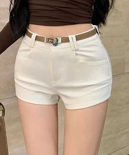 CERCA パンツ Chiina /Y2Kスリムフィットショートパンツ レディース