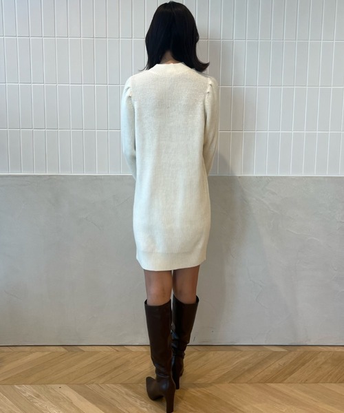 「EIMY ISTOIRE」 ニットワンピース FREE ブラック レディース_画像3