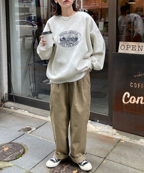 クラシックハーベスト　スウェット　オートミール　サイズL ショット Schott 直営限定/FADE SNAP SWEAT/フェード スナップ