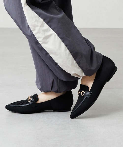 HIMIKO　定価\21000 瞬間フィットハンズフリーニットローファー HIMIKO スリッポン 「HIMIKO」」「瞬間フィット」ハンズフリーニット