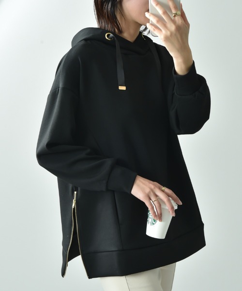 「INTERPLANET」 プルオーバーパーカー FREE ネイビー レディース_画像4