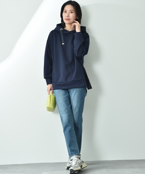 「INTERPLANET」 プルオーバーパーカー FREE ネイビー レディース_画像5