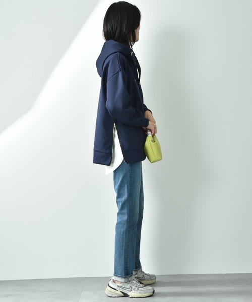 「INTERPLANET」 プルオーバーパーカー FREE ネイビー レディース_画像6