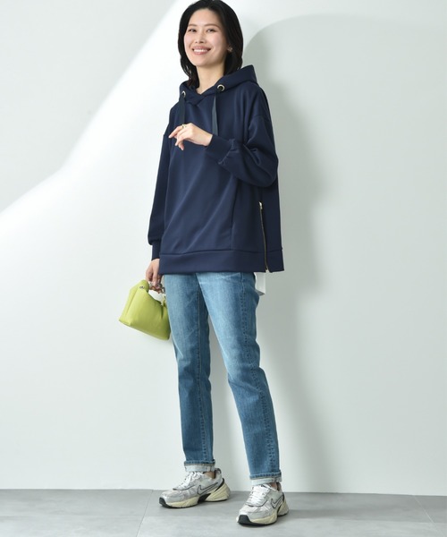 「INTERPLANET」 プルオーバーパーカー FREE ネイビー レディース_画像9