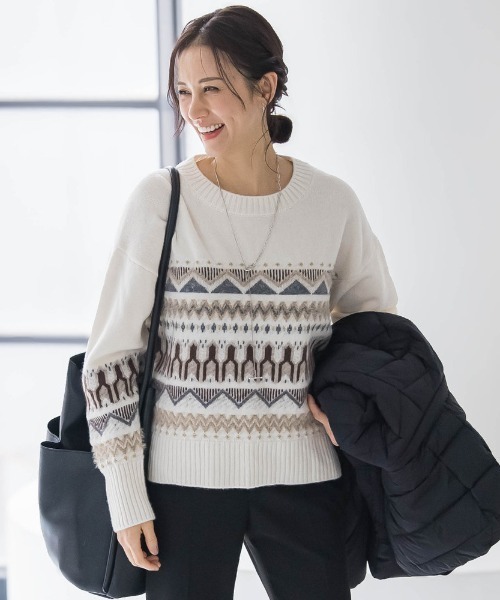 LAUTREAMONT（ロートレアモン） ニット セーター ノルディック柄ニット