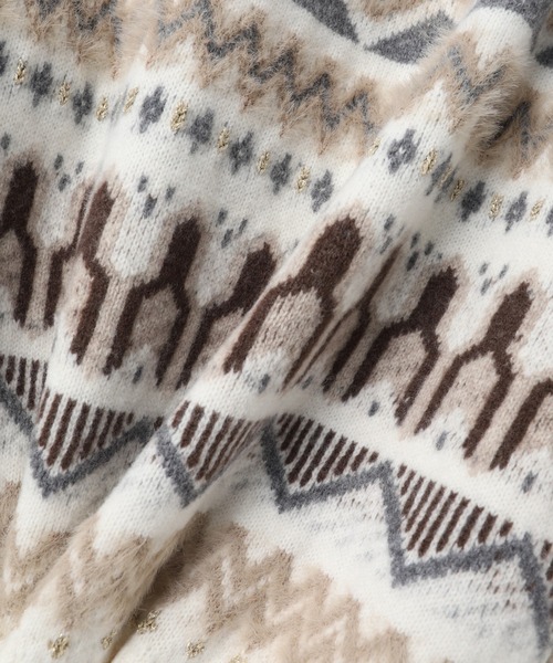 LAUTREAMONT（ロートレアモン） ニット セーター ノルディック柄ニット