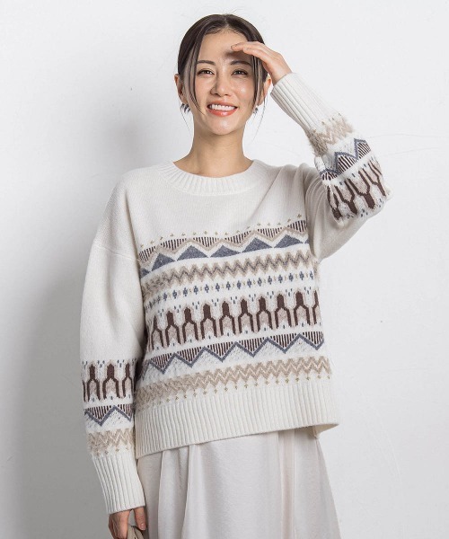 LAUTREAMONT（ロートレアモン） ニット セーター ノルディック柄ニット