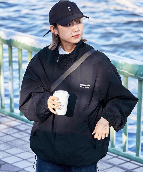 「FFEIN」 ナイロンブルゾン MEDIUM ブラック メンズ_画像6