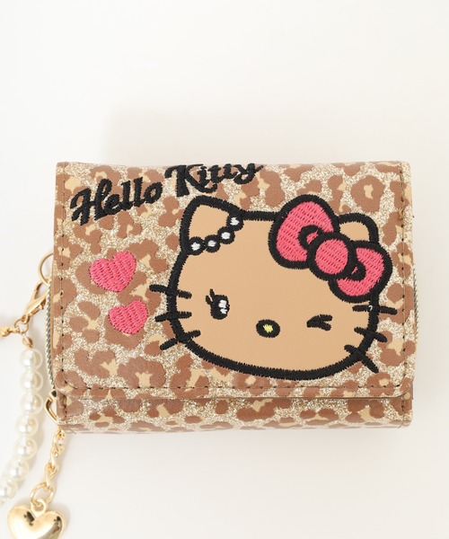 sanrio（サンリオ） 財布 日焼けキティグリッターヒョウ柄ミニ財布