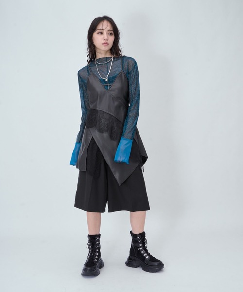 HARE（ハレ） ワイドパンツ スラックス パンツ ジャガードライン