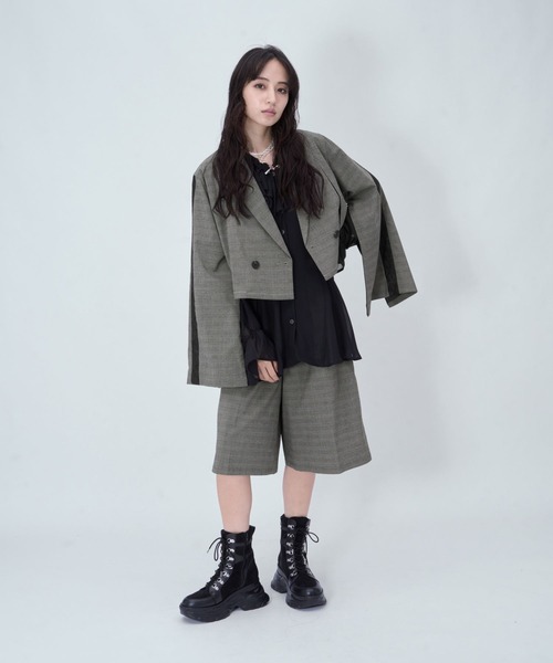 HARE（ハレ） ワイドパンツ スラックス パンツ ジャガードライン
